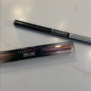 liquid eyeliner and eyeshadows